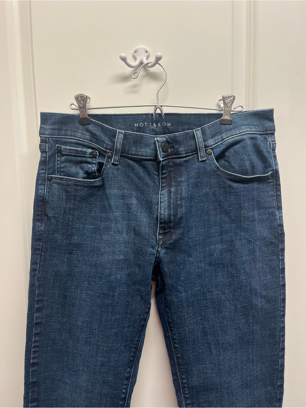 Mott & Bow Men's Slim Fit Jeans Dark Wash Denim Size W33 L30 - Picture 2 of 13